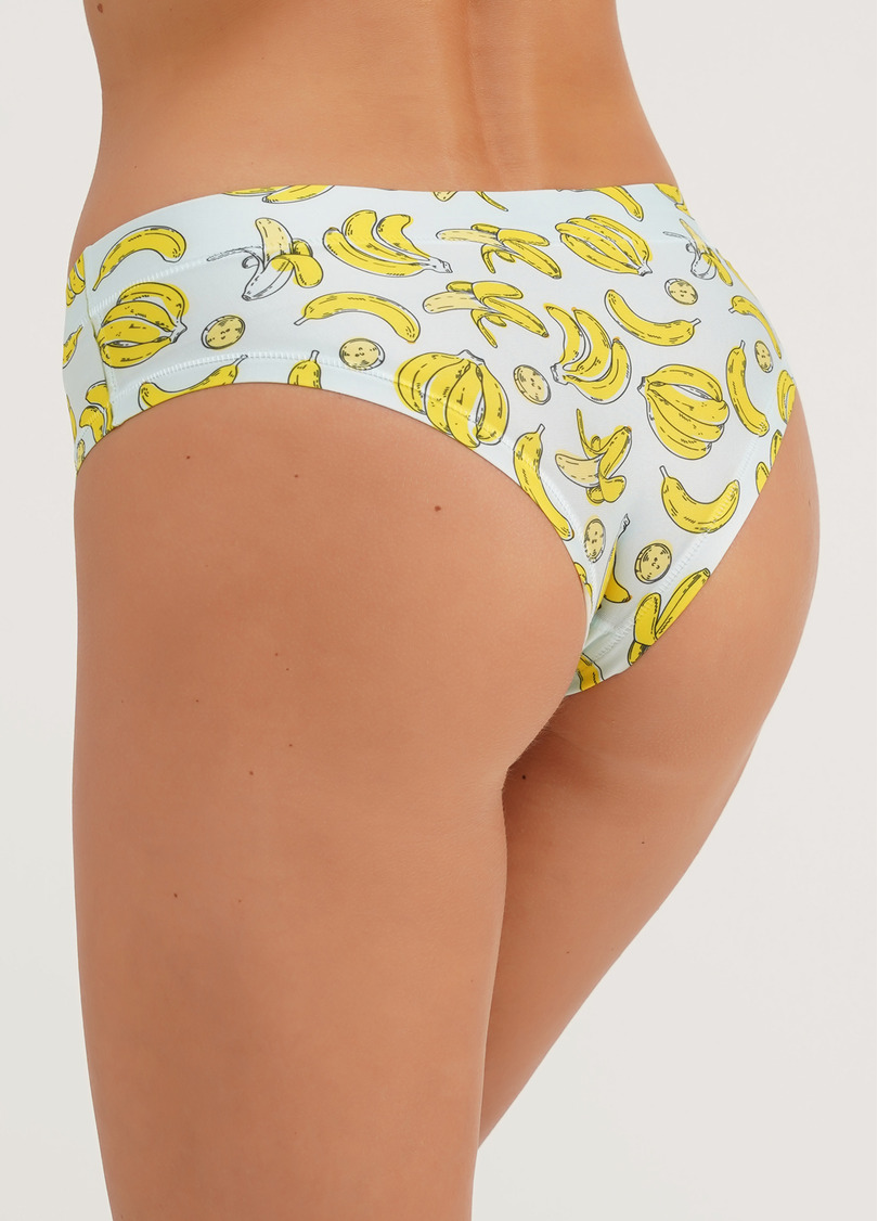 Трусики слипы из принтованной микрофибры Joy 2301/20 banana (голубой)