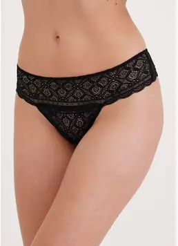 Жіночі труси бразиліана з мережива Keily 2225/31 black (чорний) Жіночі труси бразиліана з мережива Keily 2225/31 black (чорний)