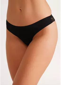 Мереживні жіночі трусики бразиліана L5128B-M (чорний) Мереживні жіночі трусики бразиліана L5128B-M (чорний)