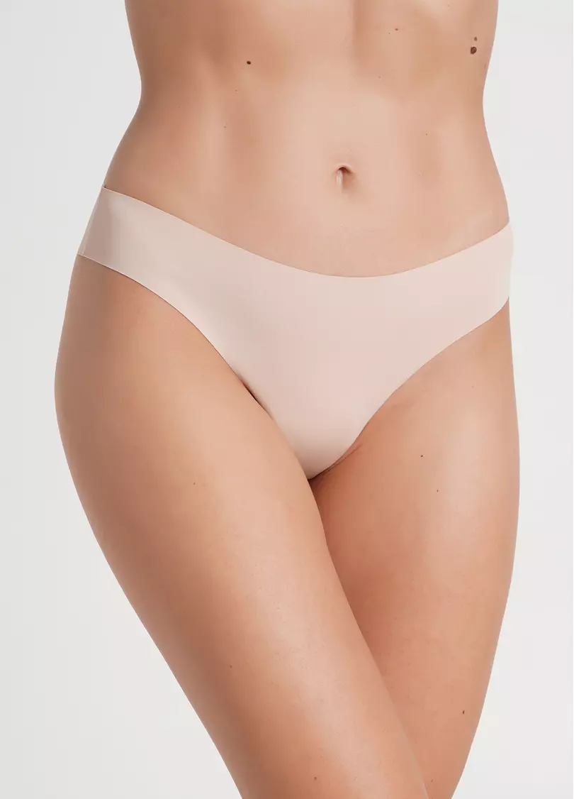 Трусики стрінги з безшовним краєм L5132BR-M (бежевий)