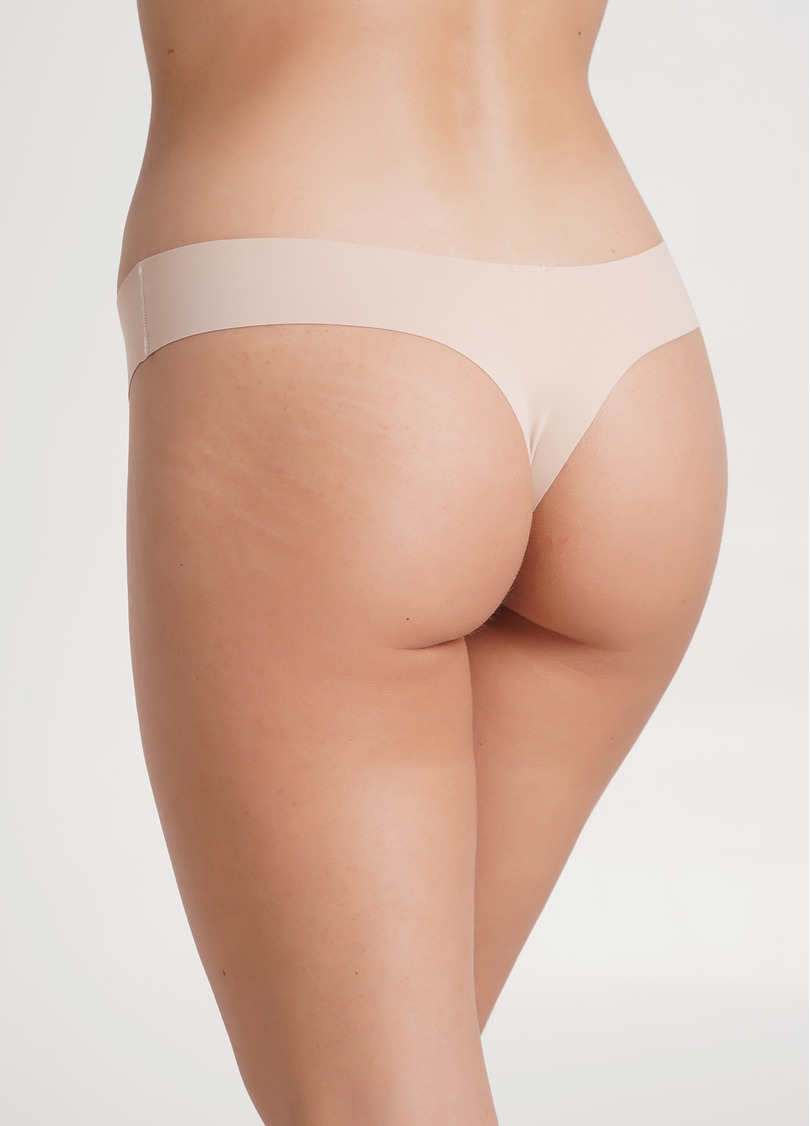 Трусики стринги с бесшовным краем L5132BR-M (бежевый)