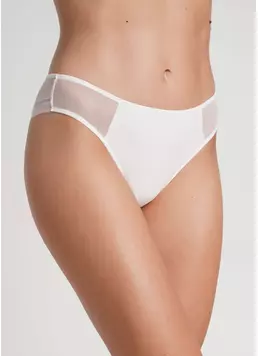 Трусики бразиліана з сіткою L5135BR-M (білий) Трусики бразиліана з сіткою L5135BR-M (білий)