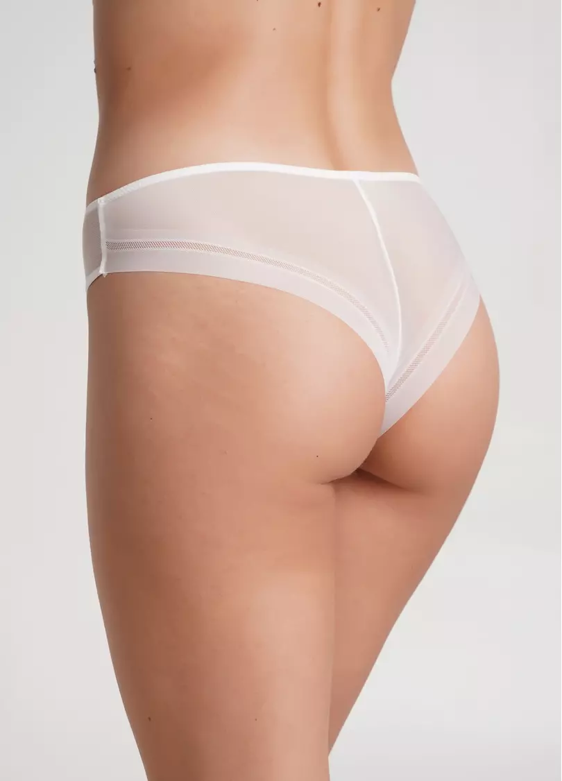 Трусики бразилиана с сеткой L5135BR-M (белый)