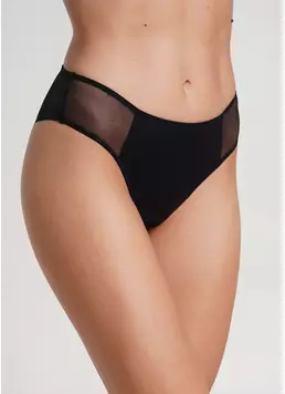 Трусики бразиліана з сіткою L5135BR-M (чорний) Трусики бразиліана з сіткою L5135BR-M (чорний)