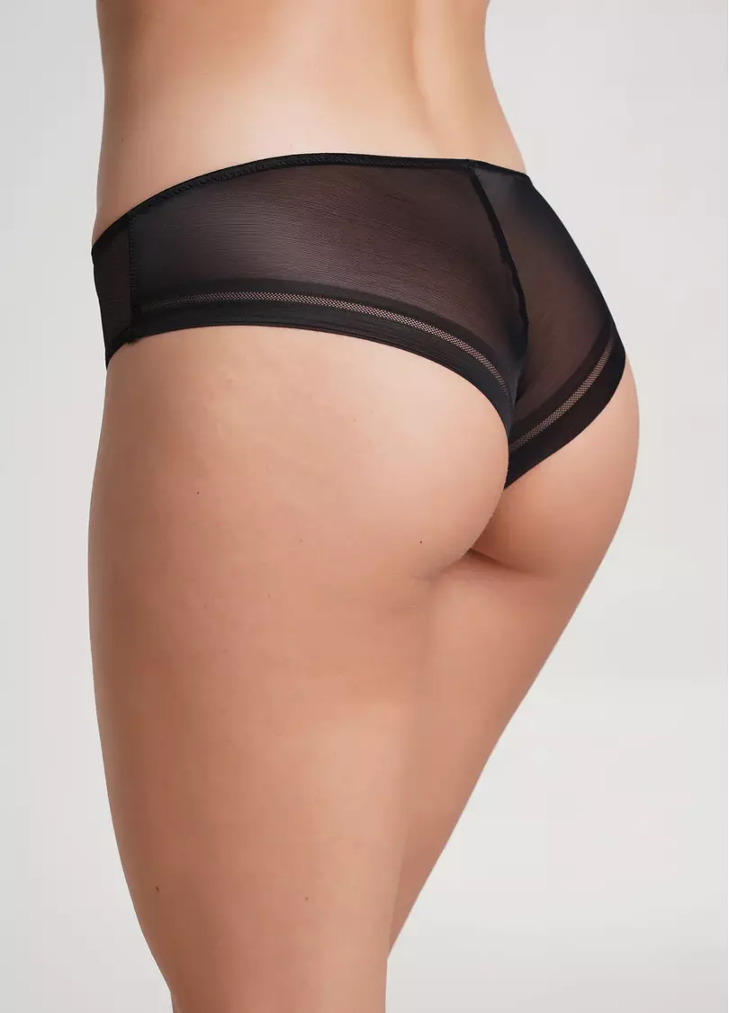 Трусики бразиліана з сіткою L5135BR-M (чорний)