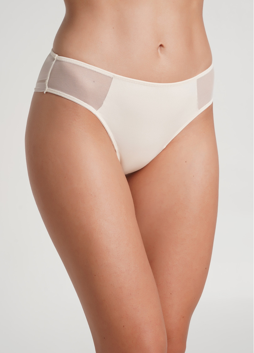Трусики бразиліана з сіткою L5135BR-M (перлинний)