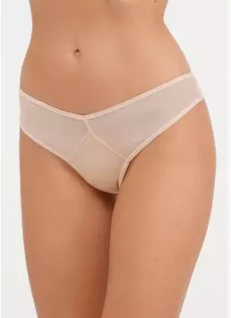 Трусики стрінги з мікрофібри та сітки L5153S-M (бежевий) Трусики стрінги з мікрофібри та сітки L5153S-M (бежевий)