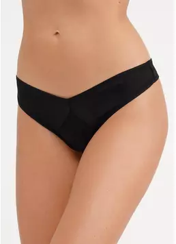 Трусики стринги из микрофибры и сетки L5153S-M (черный)