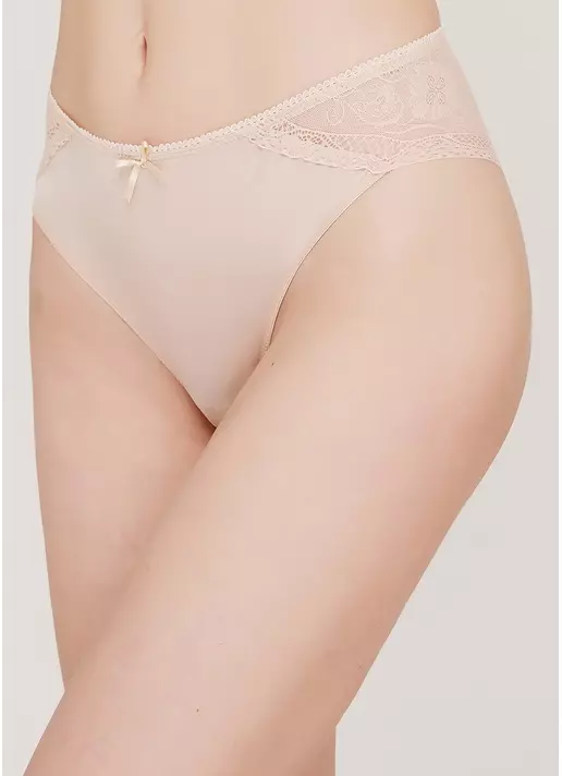 Кружевные трусики бразилиана Lara 2204/02 (бежевый)