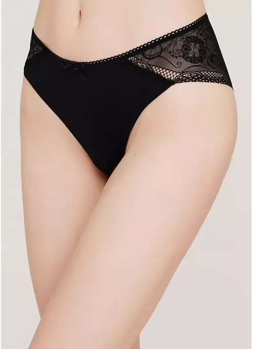 Кружевные трусики бразилиана Lara 2204/02 (черный)