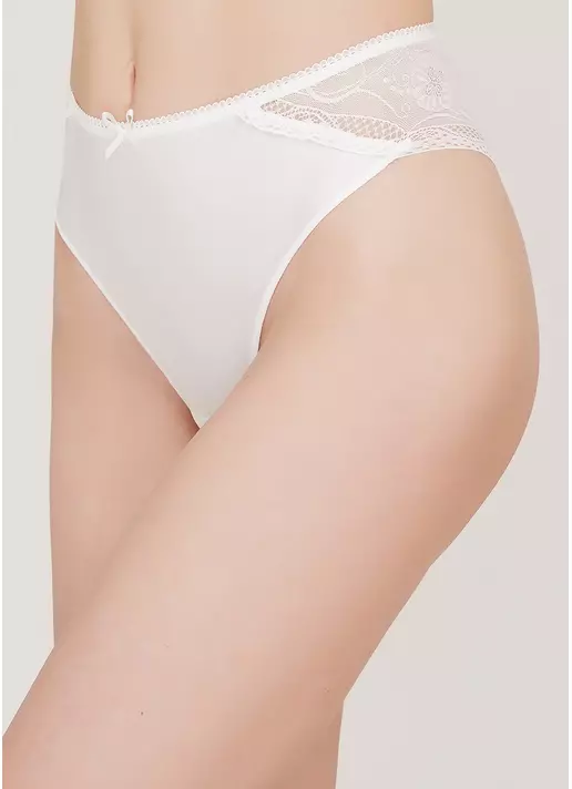Кружевные трусики бразилиана Lara 2204/02 (белый)