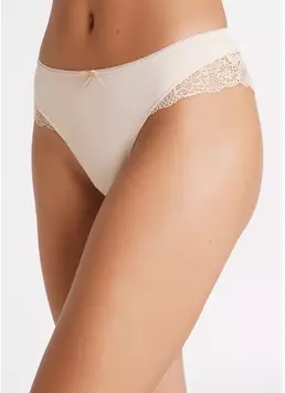 Трусики бразилиана с кружевом LINDA 2201/02 beige (бежевый) Трусики бразилиана с кружевом LINDA 2201/02 beige (бежевый)