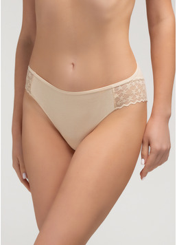 Бавовняні бразиліана з мереживом Lady lace 2234/61 beige (бежевий) Бавовняні бразиліана з мереживом Lady lace 2234/61 beige (бежевий)