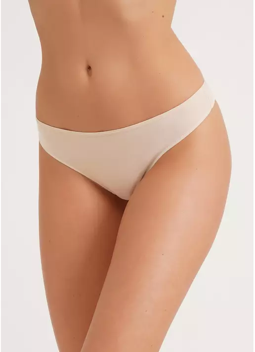 Трусики танга бавовняні Leila 2102/60 beige (бежевий)