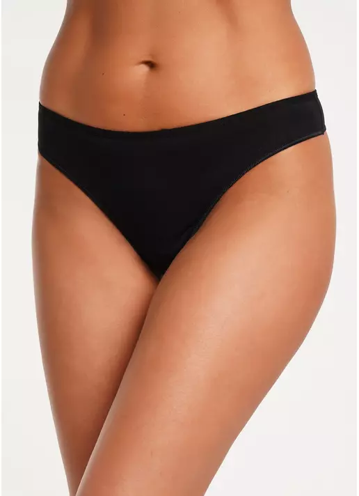 Трусики танга бавовняні Leila 2102/60 black (чорний)