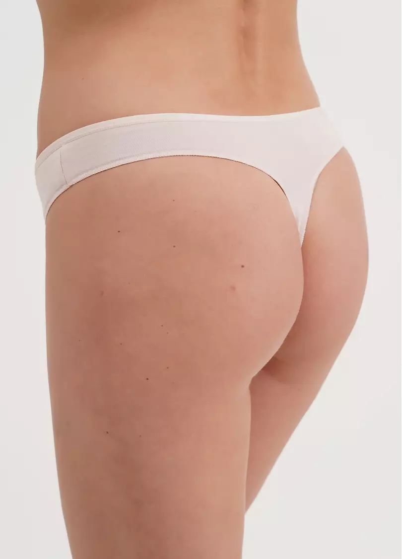 Трусики танга бавовняні Leila 2102/60 nude (бежевий)