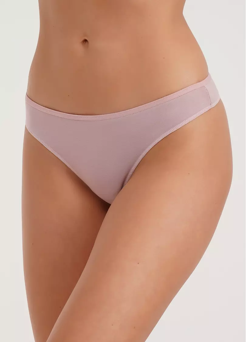 Трусики танга бавовняні Leila 2102/60 powder (рожевий)