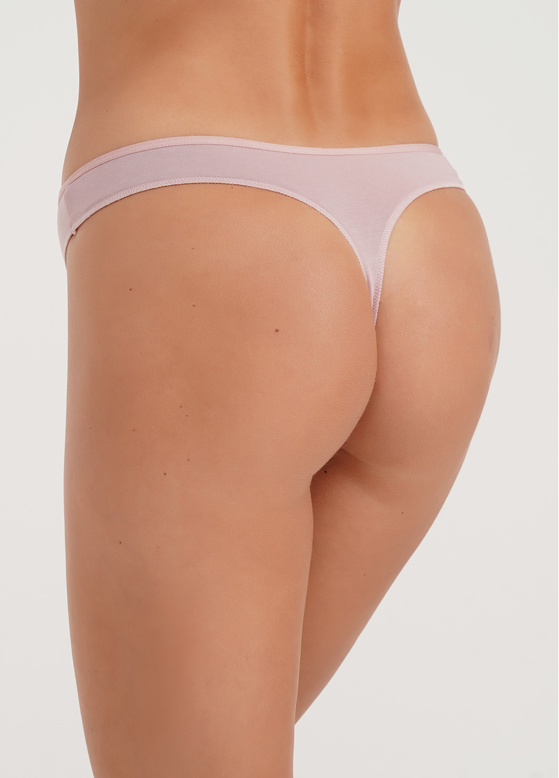 Трусики танга бавовняні Leila 2102/60 powder (рожевий)