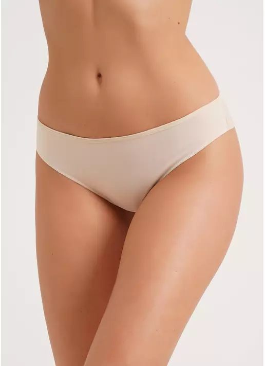 Трусики бразилиана хлопковые Leila 2206/60 beige (бежевый)