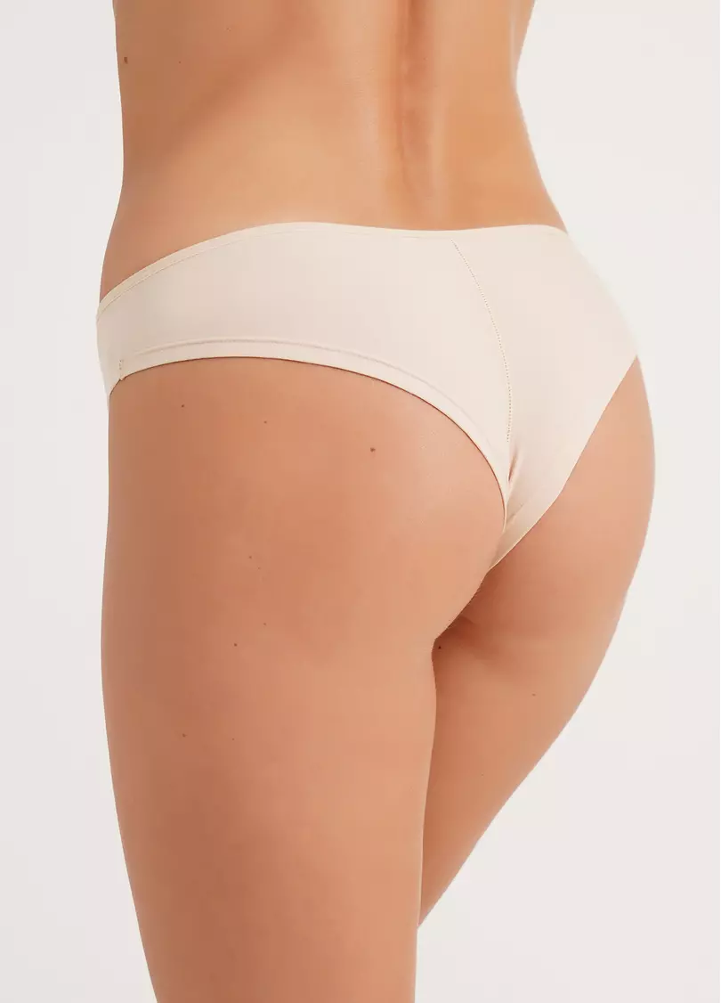 Трусики бразилиана хлопковые Leila 2206/60 beige (бежевый)