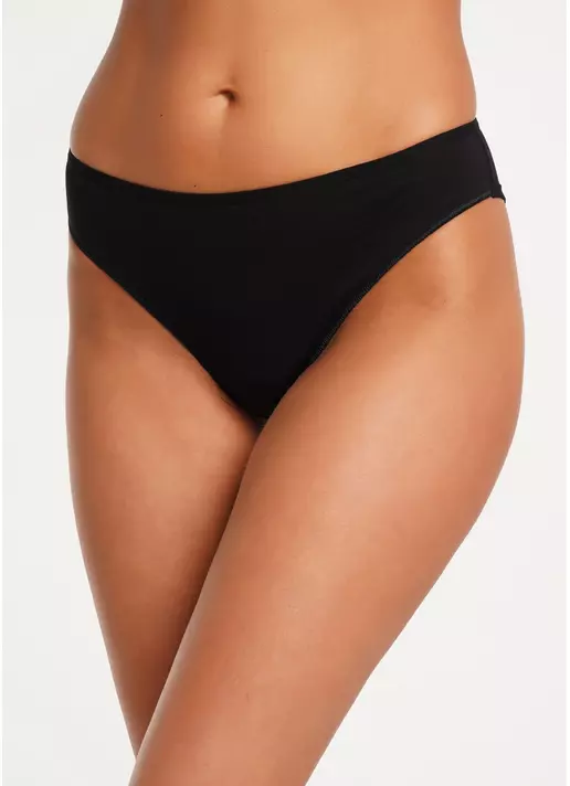 Трусики бразилиана хлопковые Leila 2206/60 black (черный)