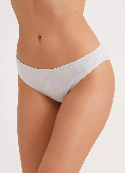 Трусики бразилиана хлопковые Leila 2206/60 grey (серый)