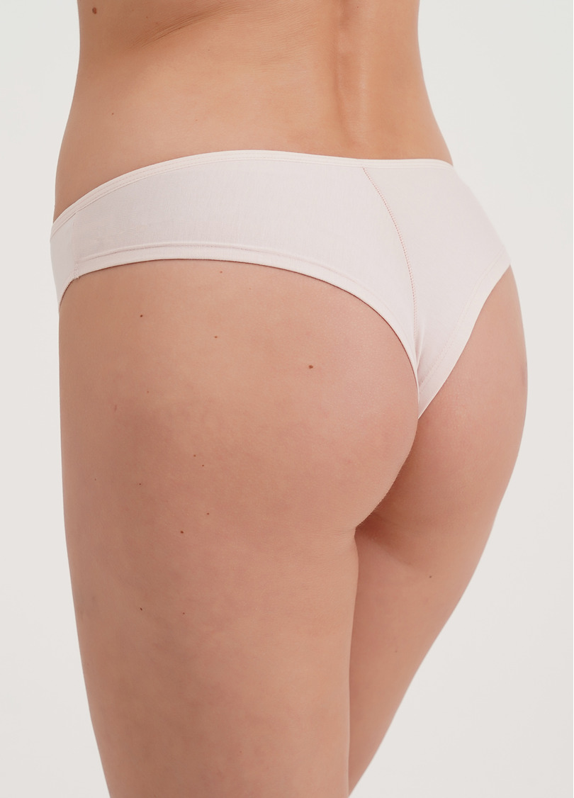 Трусики бразиліана бавовняні Leila 2206/60 nude (бежевий)