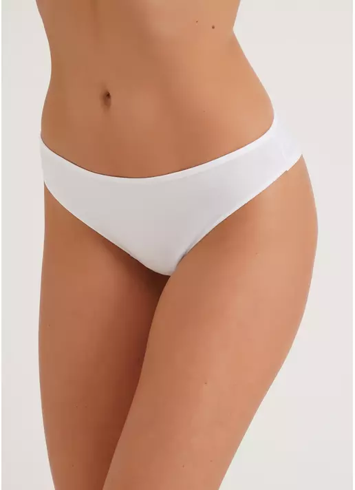 Трусики бразиліана бавовняні Leila 2206/60 white (білий)