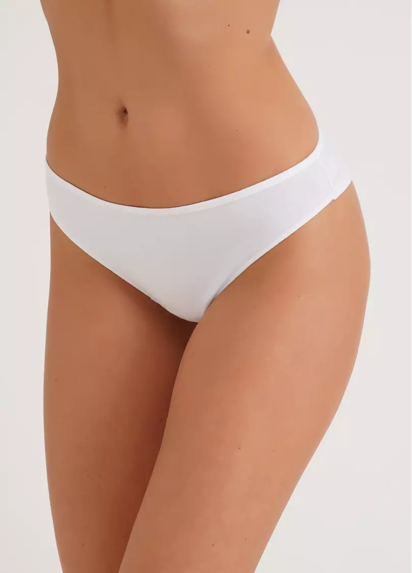 Трусики бразиліана бавовняні Leila 2206/60 white (білий)