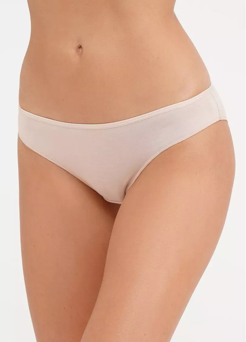 Трусики слипы из хлопка Leila 2301/60 beige (бежевый)