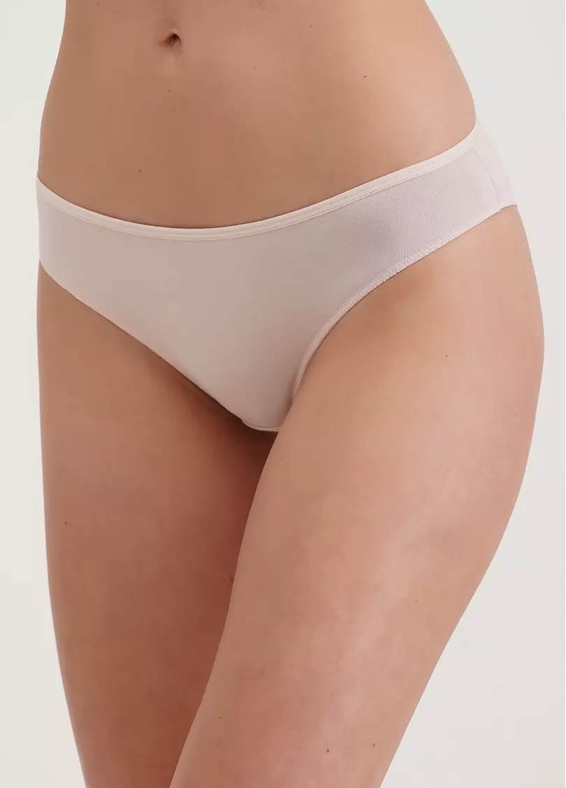 Трусики сліпи з бавовни Leila 2301/60 nude (бежевий)