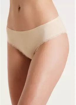 Трусы слипы из хлопка и кружева Leila lace 2301/60 beige (бежевый) Трусы слипы из хлопка и кружева Leila lace 2301/60 beige (бежевый)