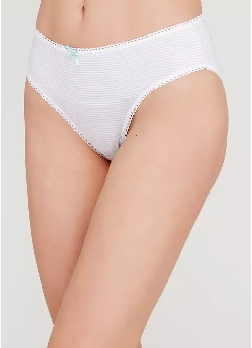 Женские хлопковые трусики Lily 2302/60 green/stripe (зеленый)