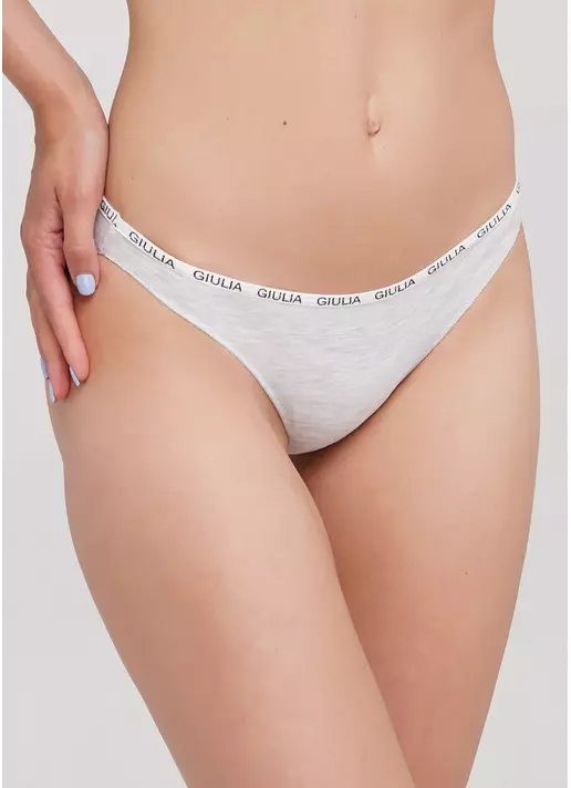 Трусики из хлопка Logo 2302/60 (серый меланж)