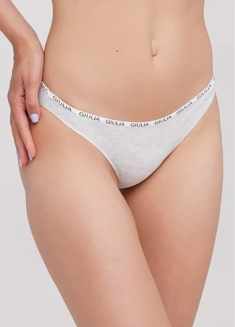 Трусики из хлопка Logo 2302/60 (серый меланж)