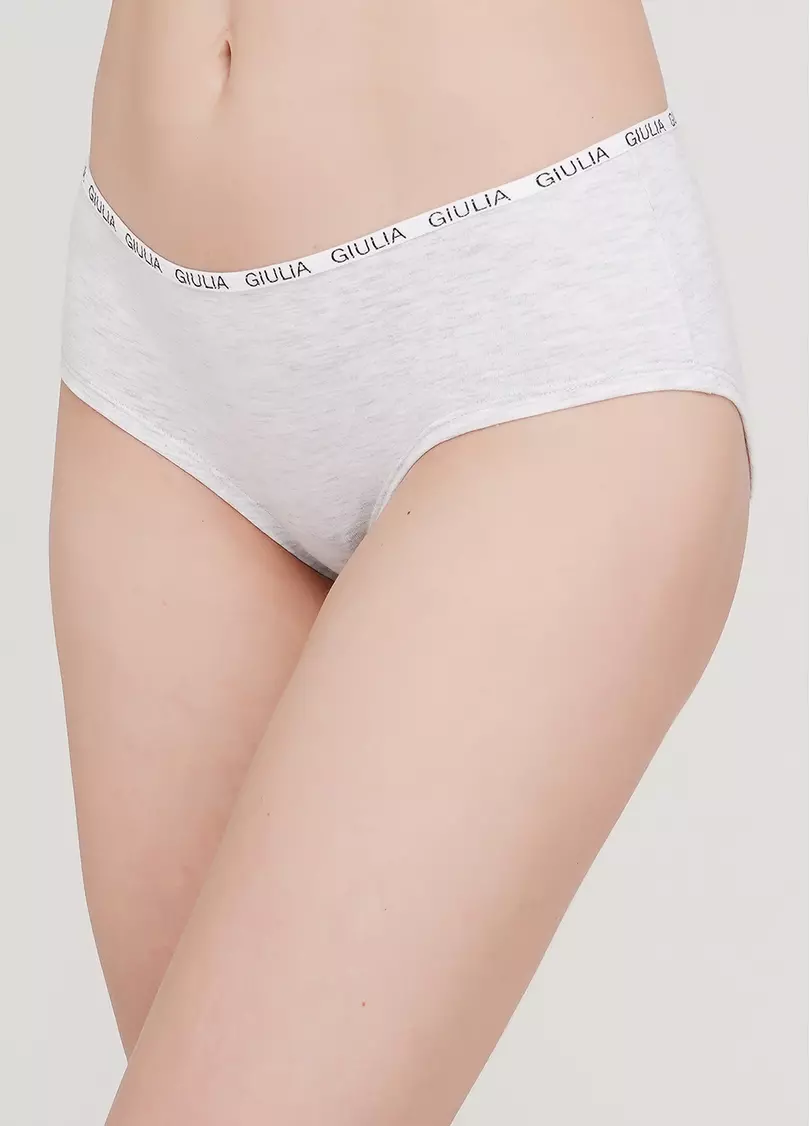 Женские хлопковые трусы Logo 2602/60 (серый)