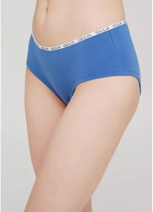 Жіночі бавовняні труси Logo 2602/60 (синій)