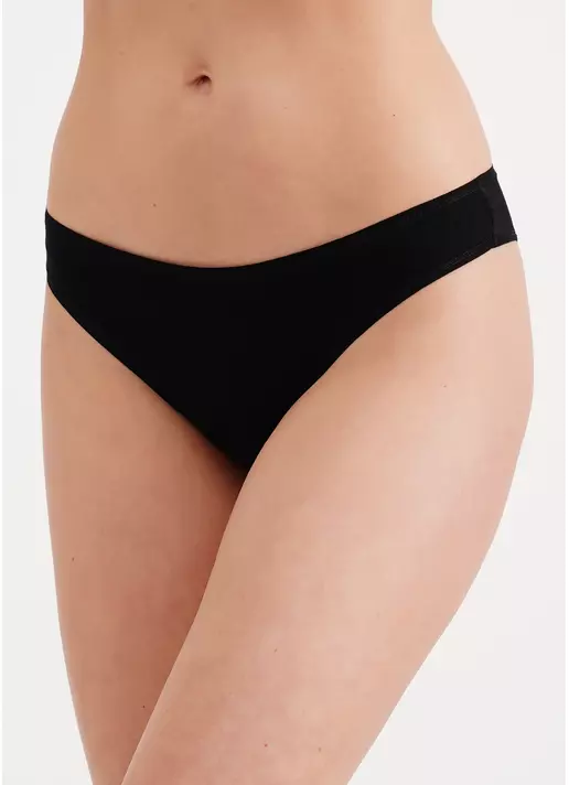 Хлопковые трусики бразилиана с сеткой Loise 2227/62 black (черный)