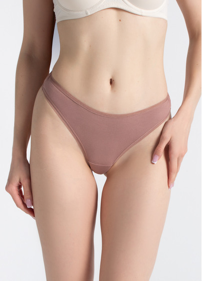 Хлопковые трусики бразилиана с сеткой Loise 2227/62 mokko (коричневый)