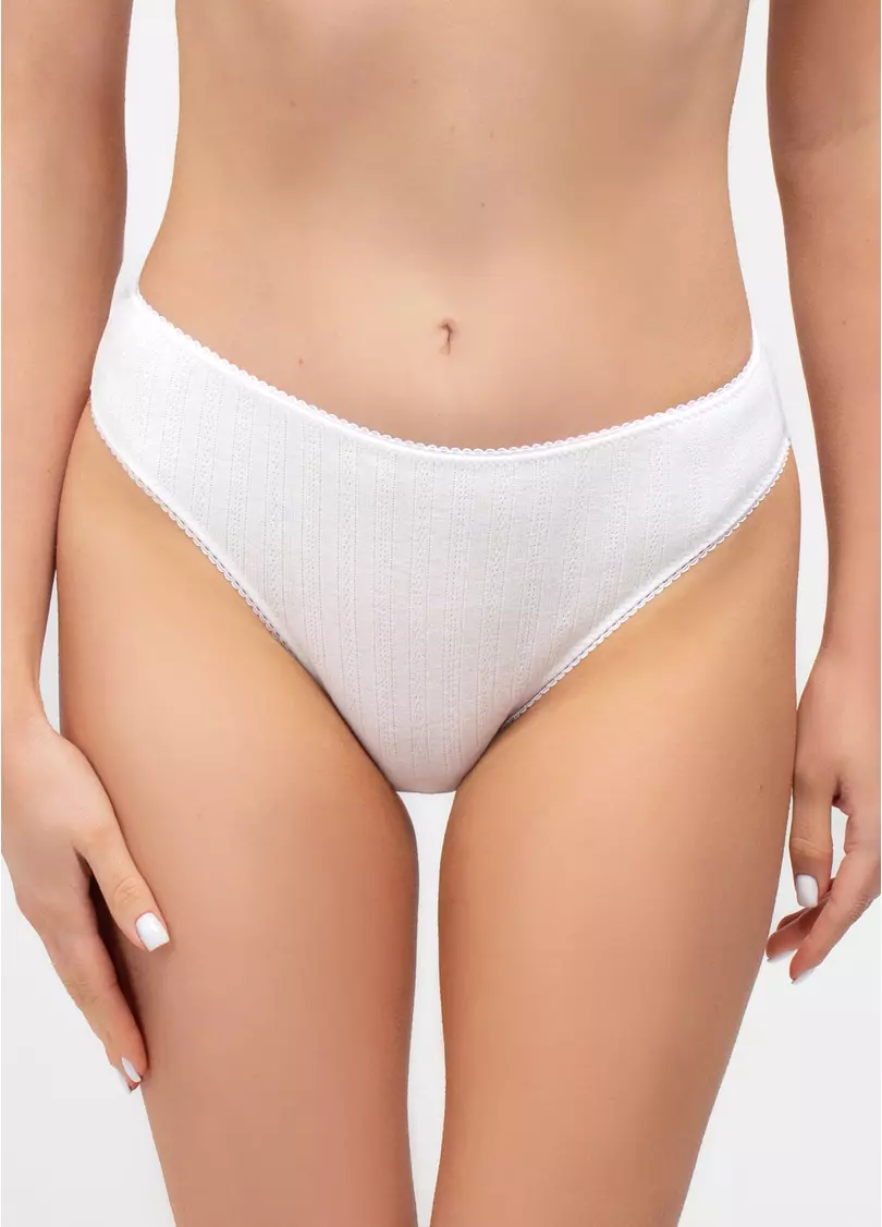 Труси стрінги з ажурного трикотажу MALLOW 2119/90 (молочний)