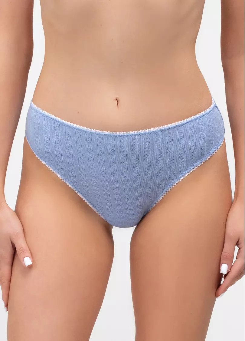 Труси сліпи з ажурного трикотажу MALLOW 2320/90 (блакитний)