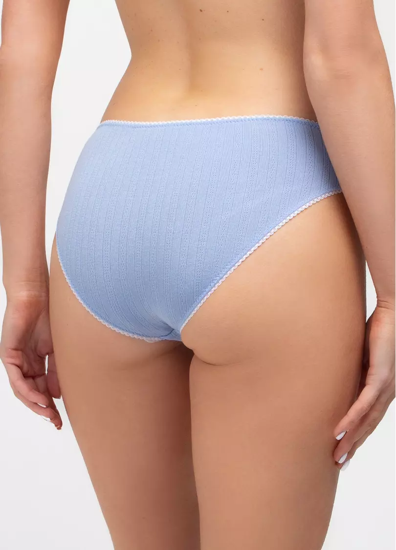 Труси сліпи з ажурного трикотажу MALLOW 2320/90 (блакитний)