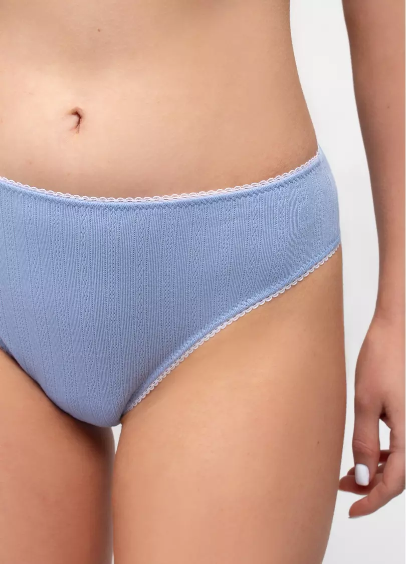 Труси сліпи з ажурного трикотажу MALLOW 2320/90 (блакитний)