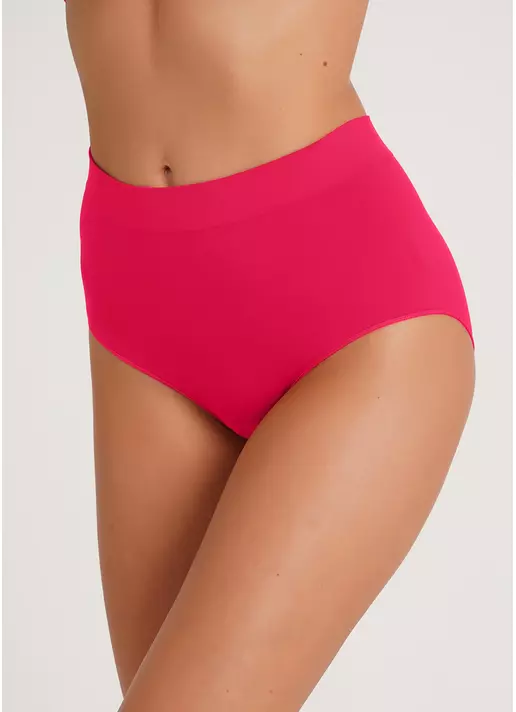 Бесшовные трусики брифы высокие MIDI BRIEFS COLOR raspberry sorbed (розовый)