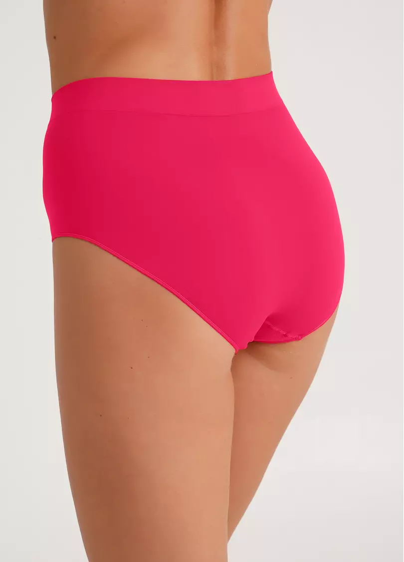 Безшовні трусики бріфи високі MIDI BRIEFS COLOR raspberry sorbed (рожевий)