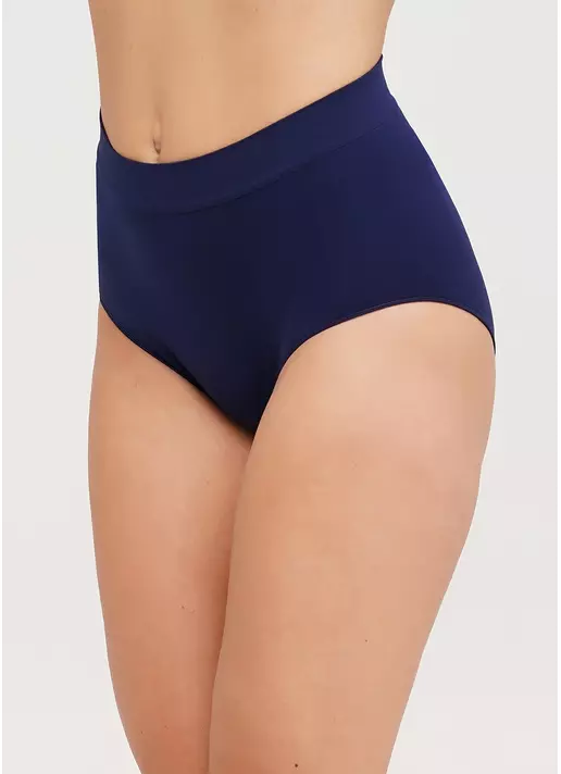 Бесшовные трусики брифы высокие MIDI BRIEFS COLOR rhodonite (синий)