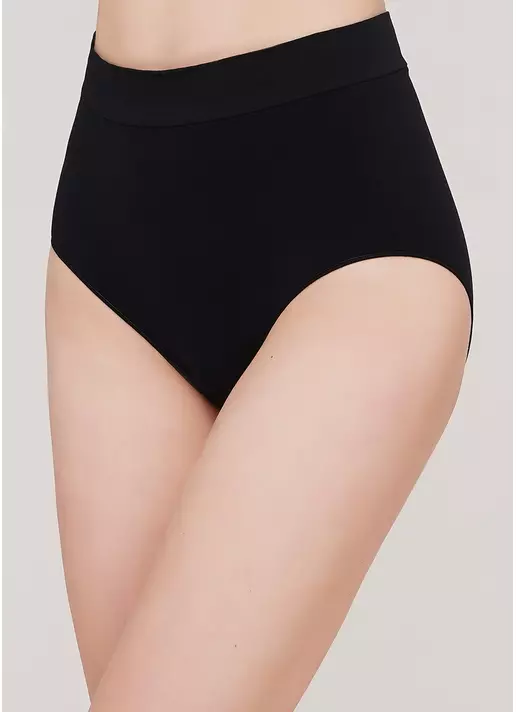 Бесшовные трусы брифы MIDI BRIEFS (черный)