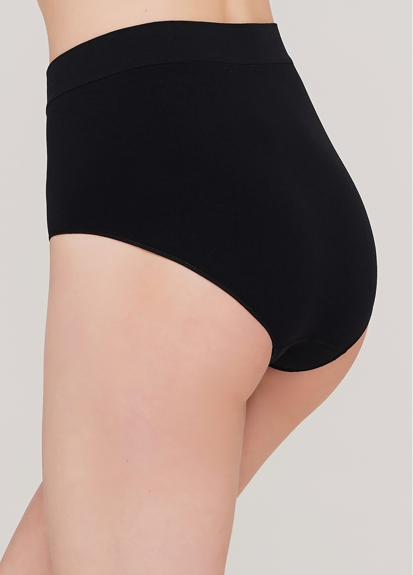 Бесшовные трусы брифы MIDI BRIEFS (черный)