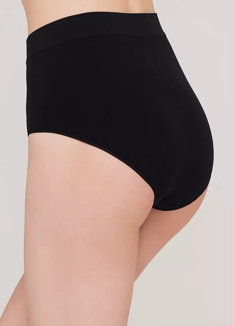 Бесшовные трусы брифы MIDI BRIEFS (черный)