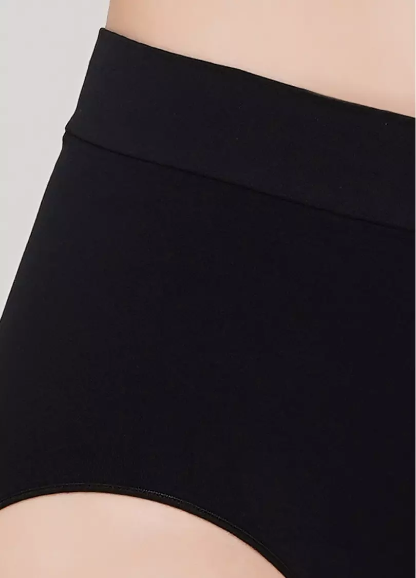 Бесшовные трусы брифы MIDI BRIEFS (черный)